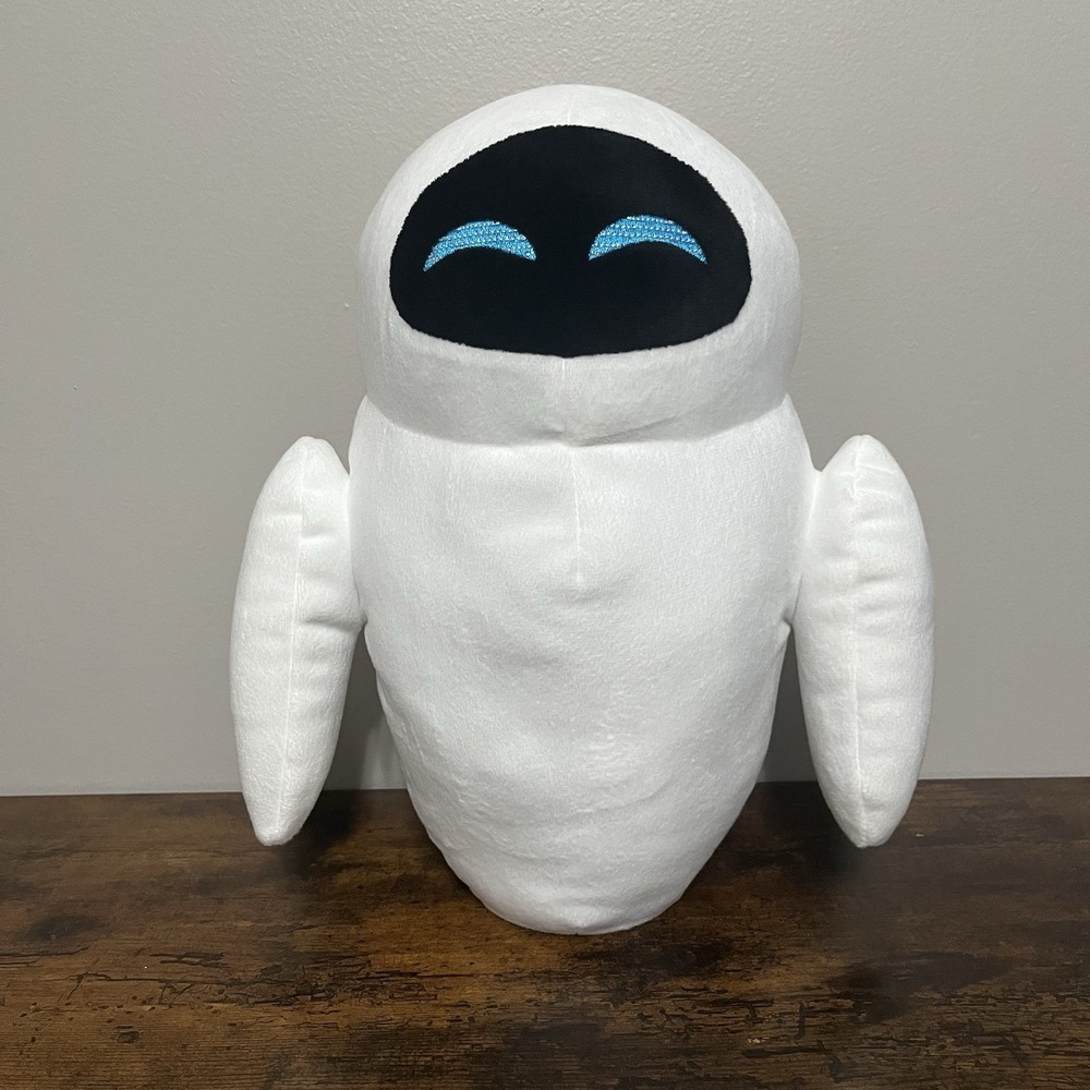 Disney Parks Wall-E Eve 12" Plush Robot White Stuffed Pixar